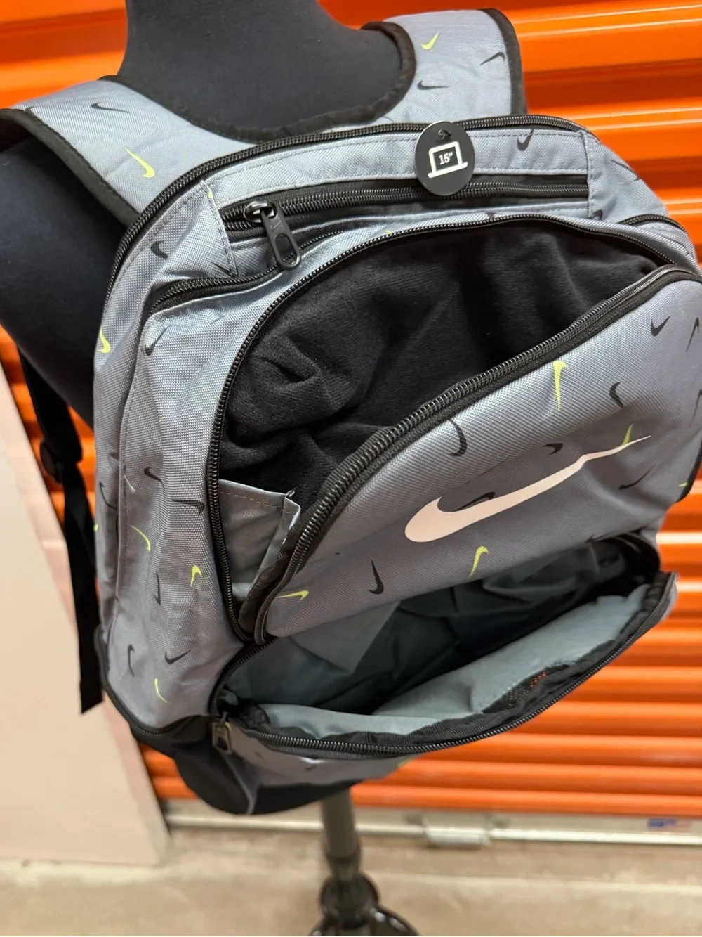 NWT Nike Brasilia XL 9.0 Printed 2 Backpack | Training Grey
